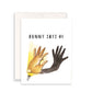 Rabbit Friendship Cards - Shadow Puppet Bunny Says Hi - Funny Easter Card Pack