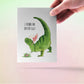 T Rex Dinosaur Funny Easter Card Set - Easter Egg Hunting Happy Easter Cards Pack For Kids