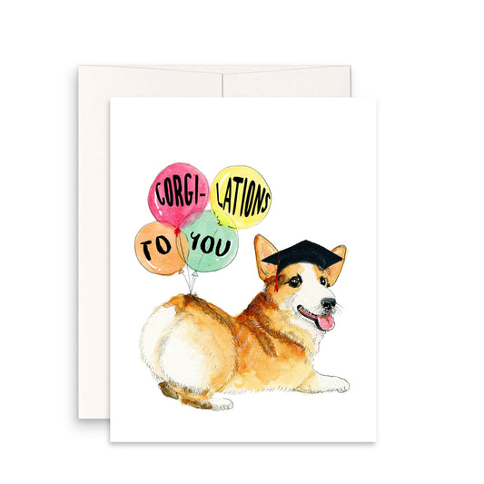 Corgi Dog Graduation Card Funny - Corgi-lations Congratulations Card For Son