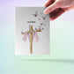Butterfly Cross Easter Cards Set - He Is Risen Religious Easter Cards Handmade
