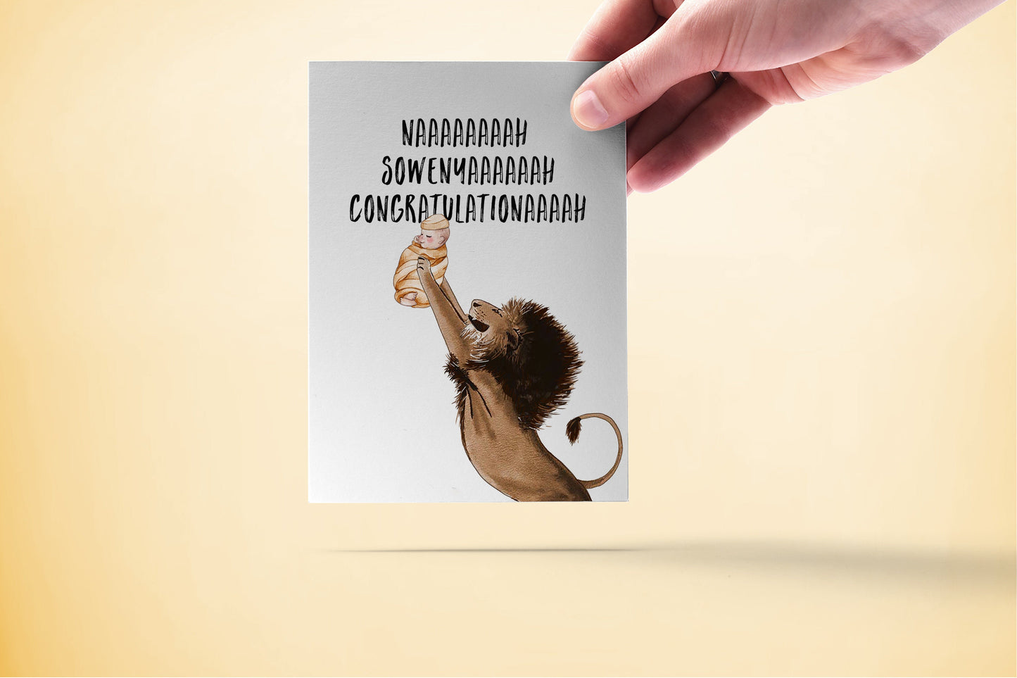 Lion King Baby Shower Cards Funny - Baby Boy First Birthday Card