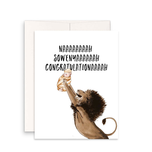 Lion King Baby Shower Cards Funny - Baby Boy First Birthday Card