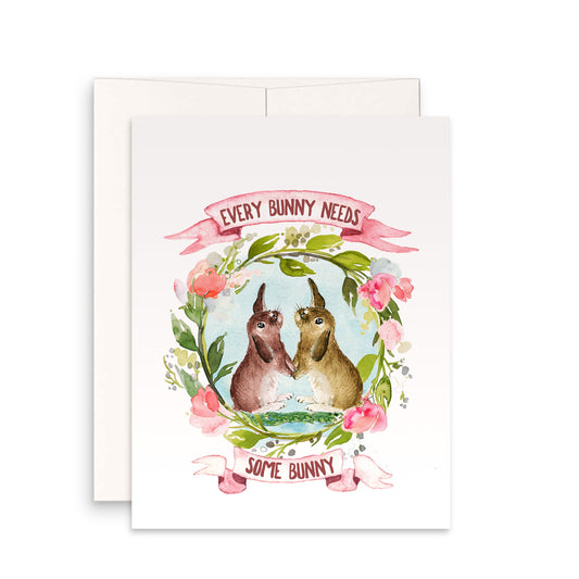 Bunny Love Easter Card For Husband - Every Bunny Needs Some Bunny