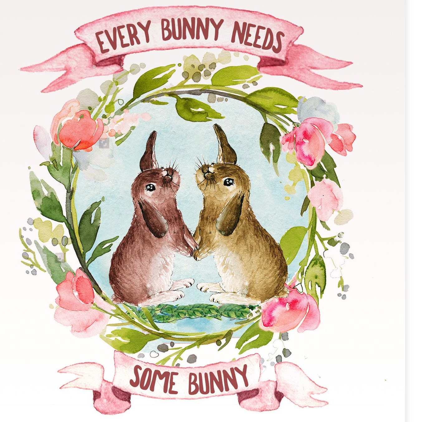 Bunny Love Easter Card For Husband - Every Bunny Needs Some Bunny