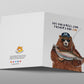 Bear Funny Fathers Day Card For Dad - Fishing Dad Card From Daughter