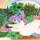 Pet Sympathy Card For Loss Of Cat - Thinking Of You - Butterfly Rainbow Garden