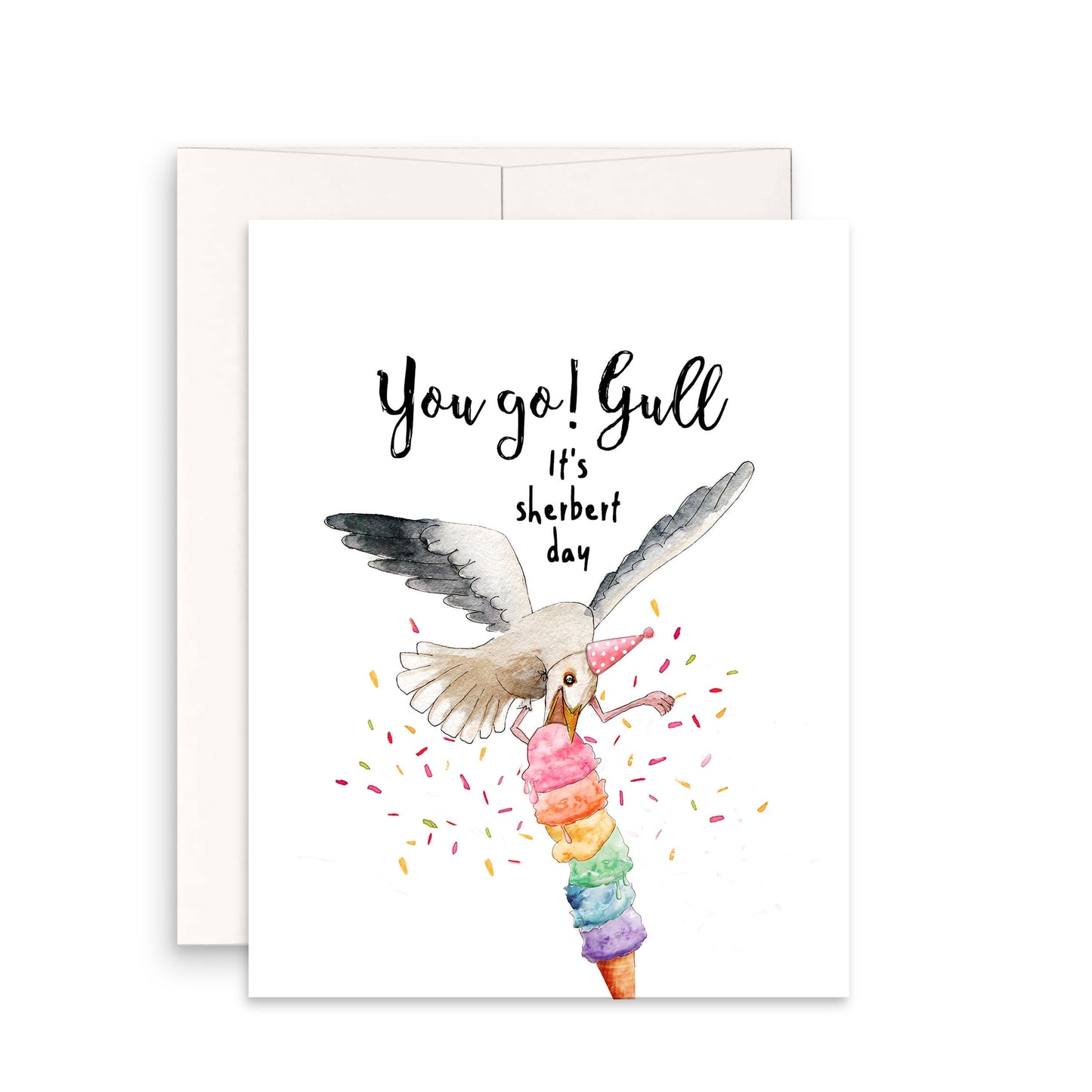 Seagull Girl Friend Birthday Cards Funny - You Go Gull It's Sherbert Day