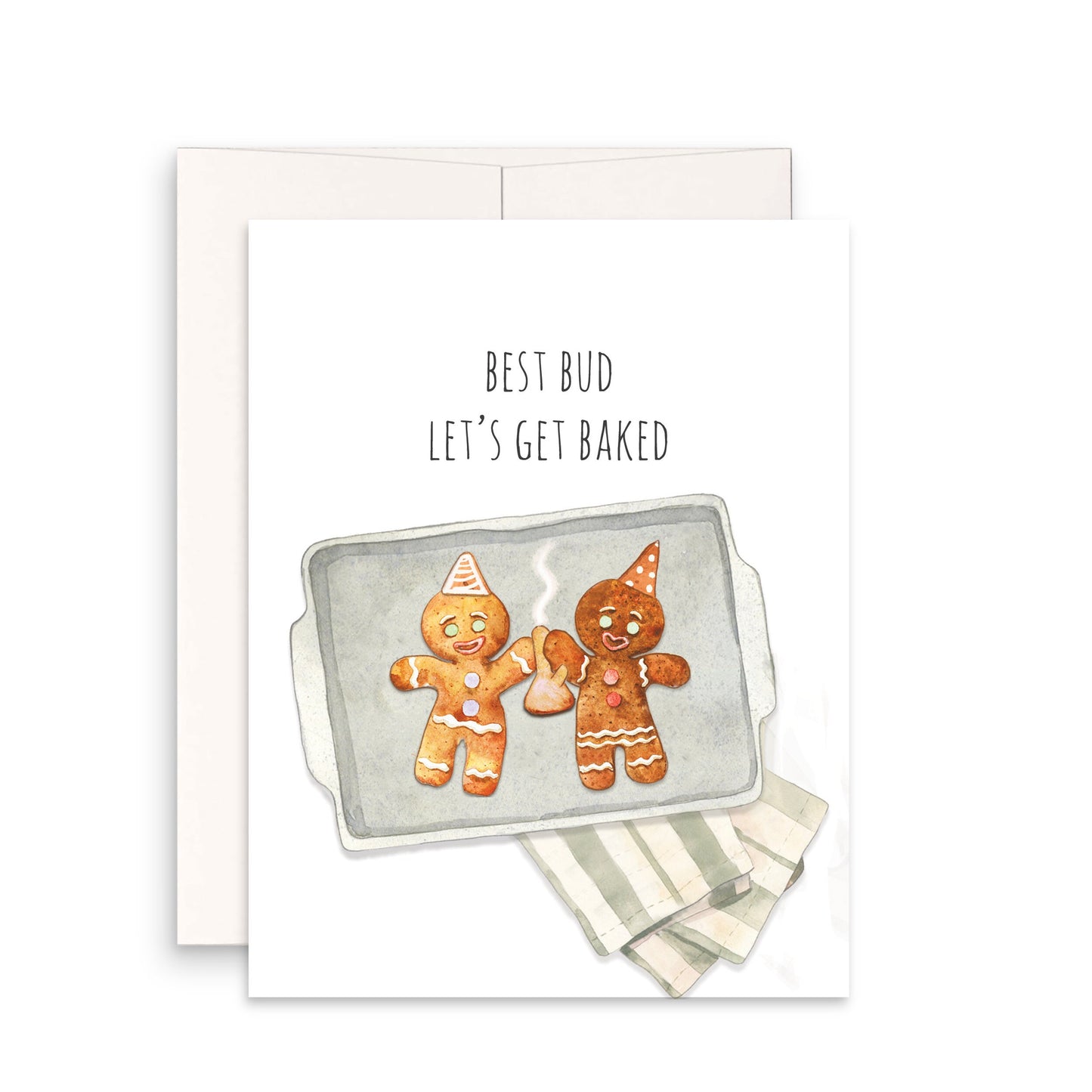 Weed Funny Birthday Cards For Friends - Best Buds Let's Get Baked - 420 Stoner Gifts For Her