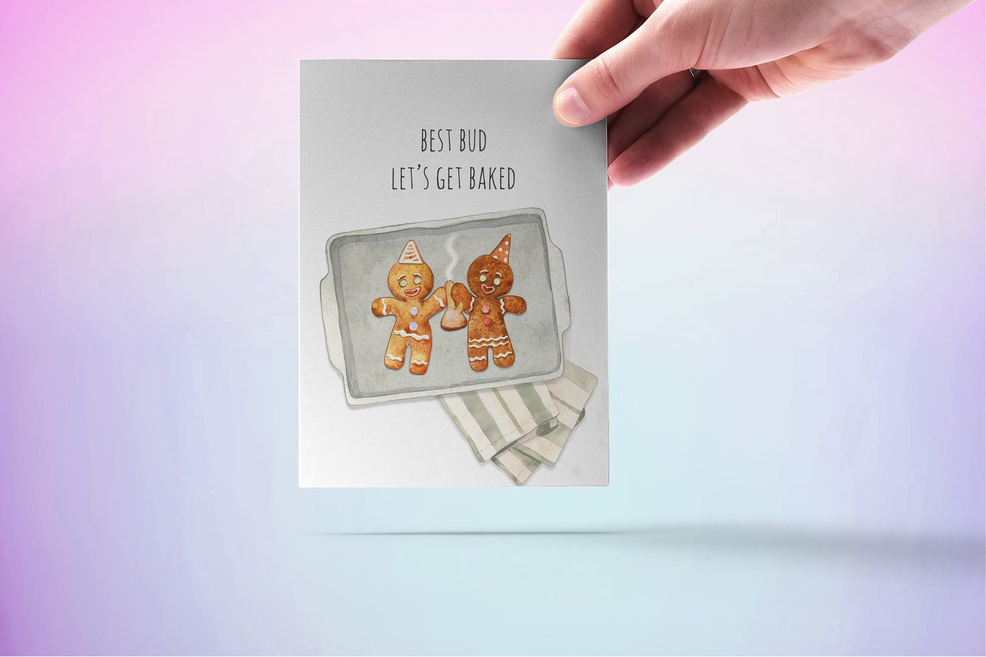Weed Funny Birthday Cards For Friends - Best Buds Let's Get Baked - 420 Stoner Gifts For Her