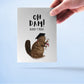 Beaver Funny Graduation Card For Son - Oh Damn Proud Of You Graduation Gifts - Congratulations Cards