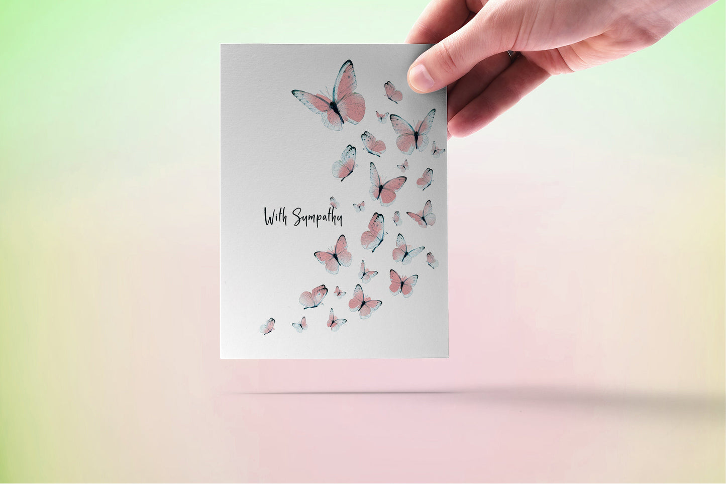 Butterfly With Sympathy Card - Thinking of You Card