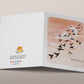 Sunset Sympathy Card - Thinking of You Card - Flock Of Birds