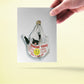Black Cat Shopping Bag Funny Thank You Cards Set - Tuxedo Cats Thank You Notes Greeting Card Pack