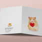 Hamster Anniversary Card For Boyfriend - Blank I Love You Card For Husband