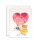 Funny Anniversary Card For Boyfriend - Murder Cats Couple - Boyfriend Anniversary Card
