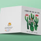 Funny Cat Birthday Cards For Friend - Lynx Cactus Card - Sucker Prick Cuss Card For Him
