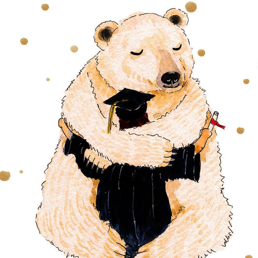 Polar Bear Graduation Cards 2022 - You Did It Bear Hug Congratulations Cards
