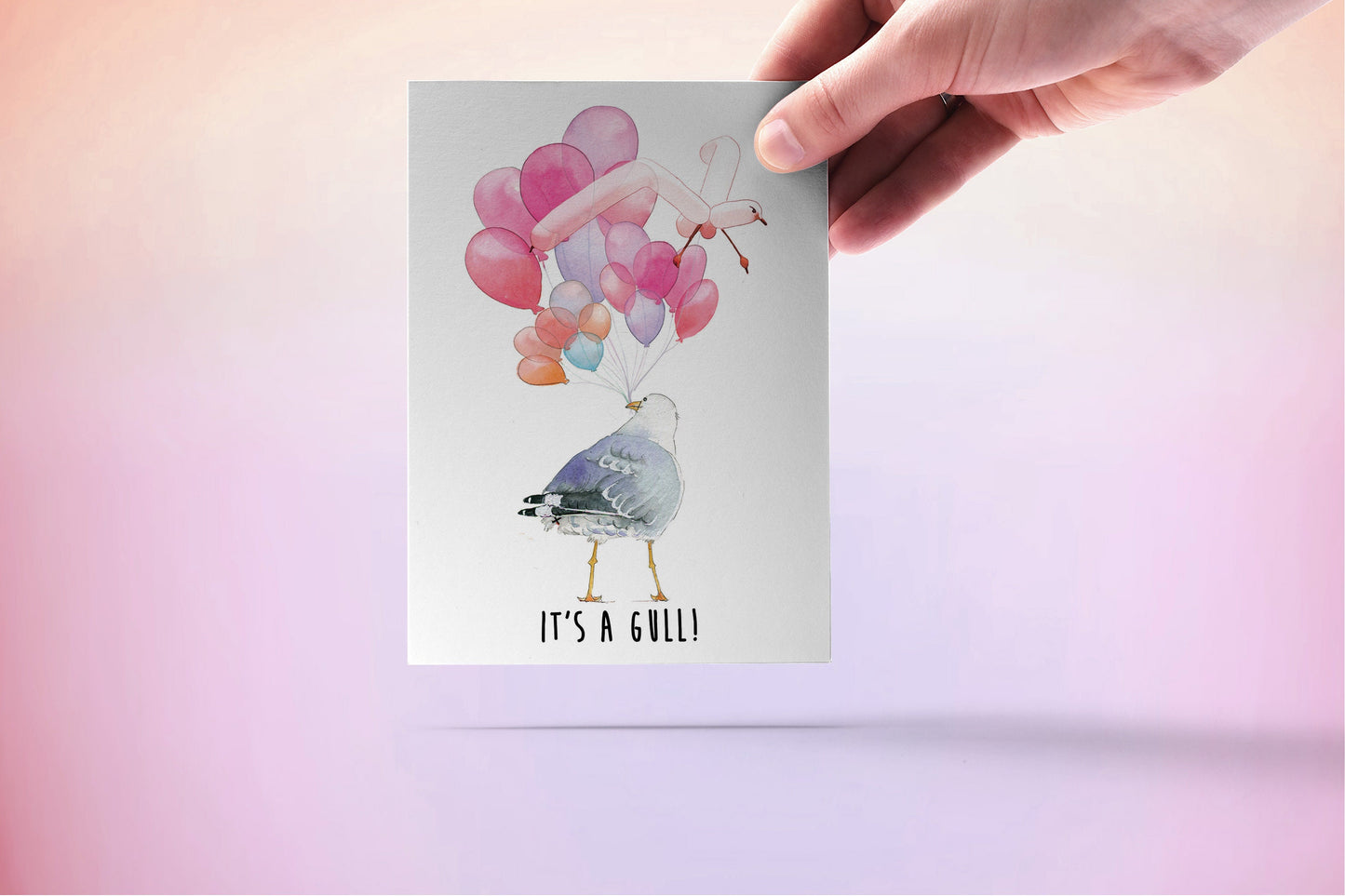 Funny Baby Shower Cards For New Mom - It's A Gull Baby Girl Card