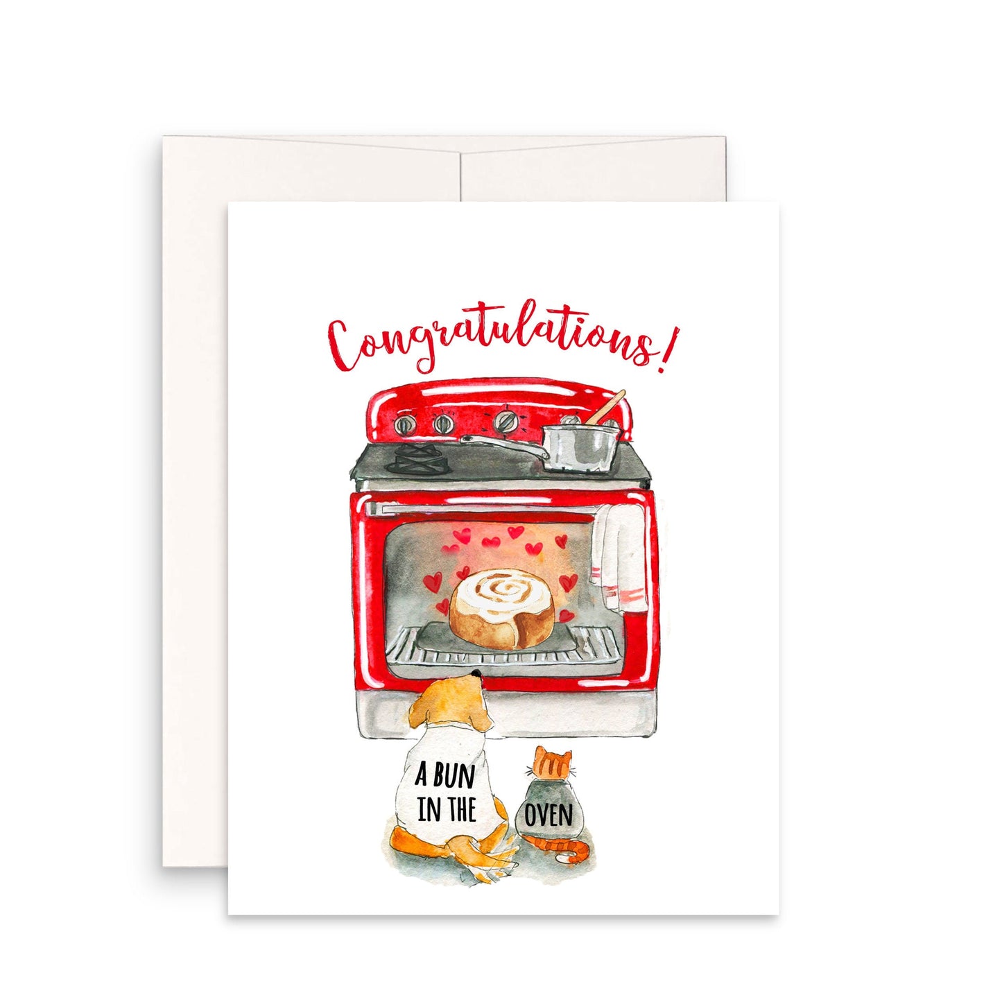 Congratulations Pregnancy Card Funny - Bun In the Oven Baby Shower Cards