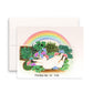 Pet Sympathy Card For Loss Of Cat - Thinking Of You - Butterfly Rainbow Garden