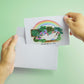 Pet Sympathy Card For Loss Of Cat - Thinking Of You - Butterfly Rainbow Garden