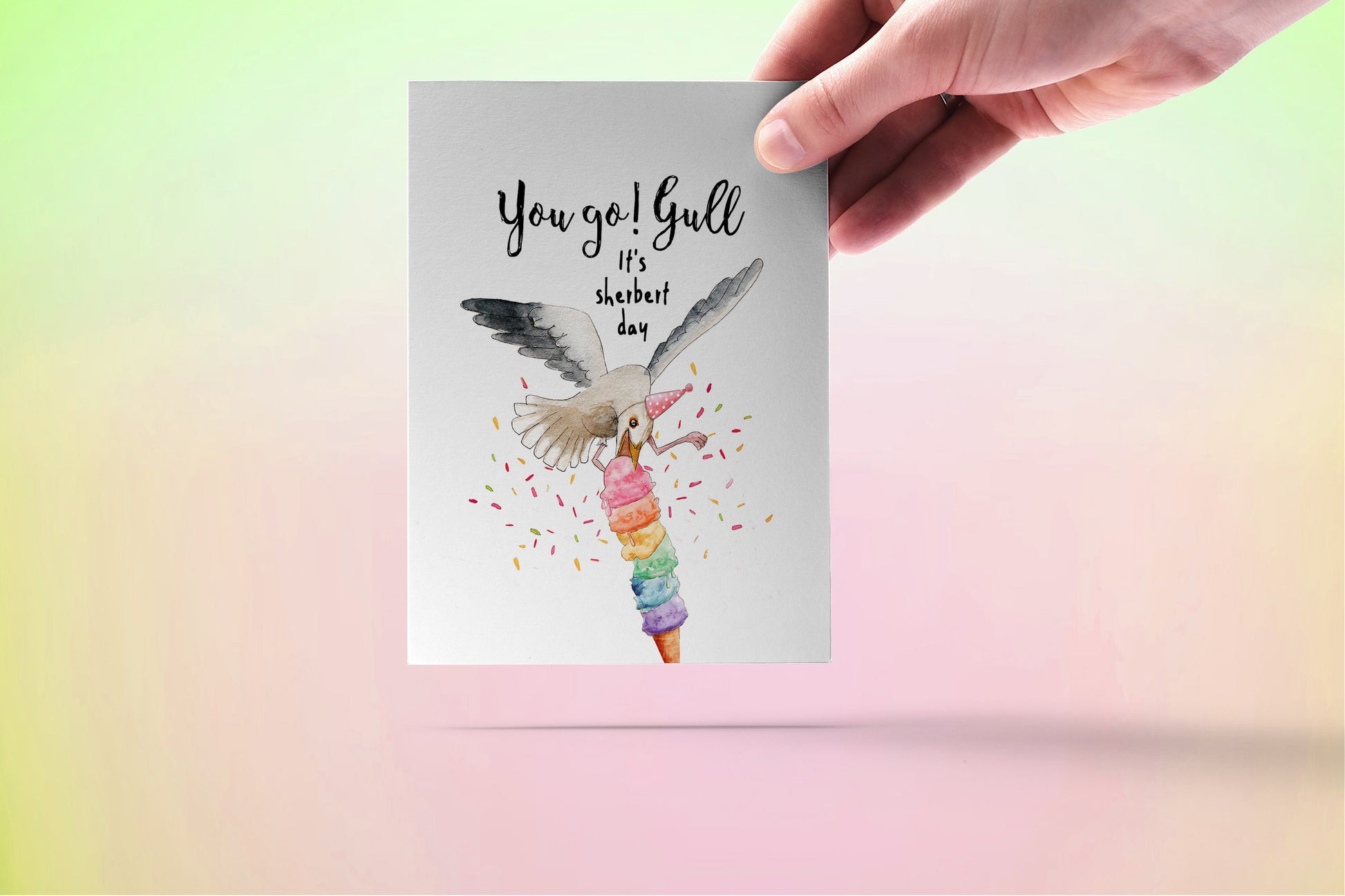 Seagull Girl Friend Birthday Cards Funny - You Go Gull It's Sherbert Day