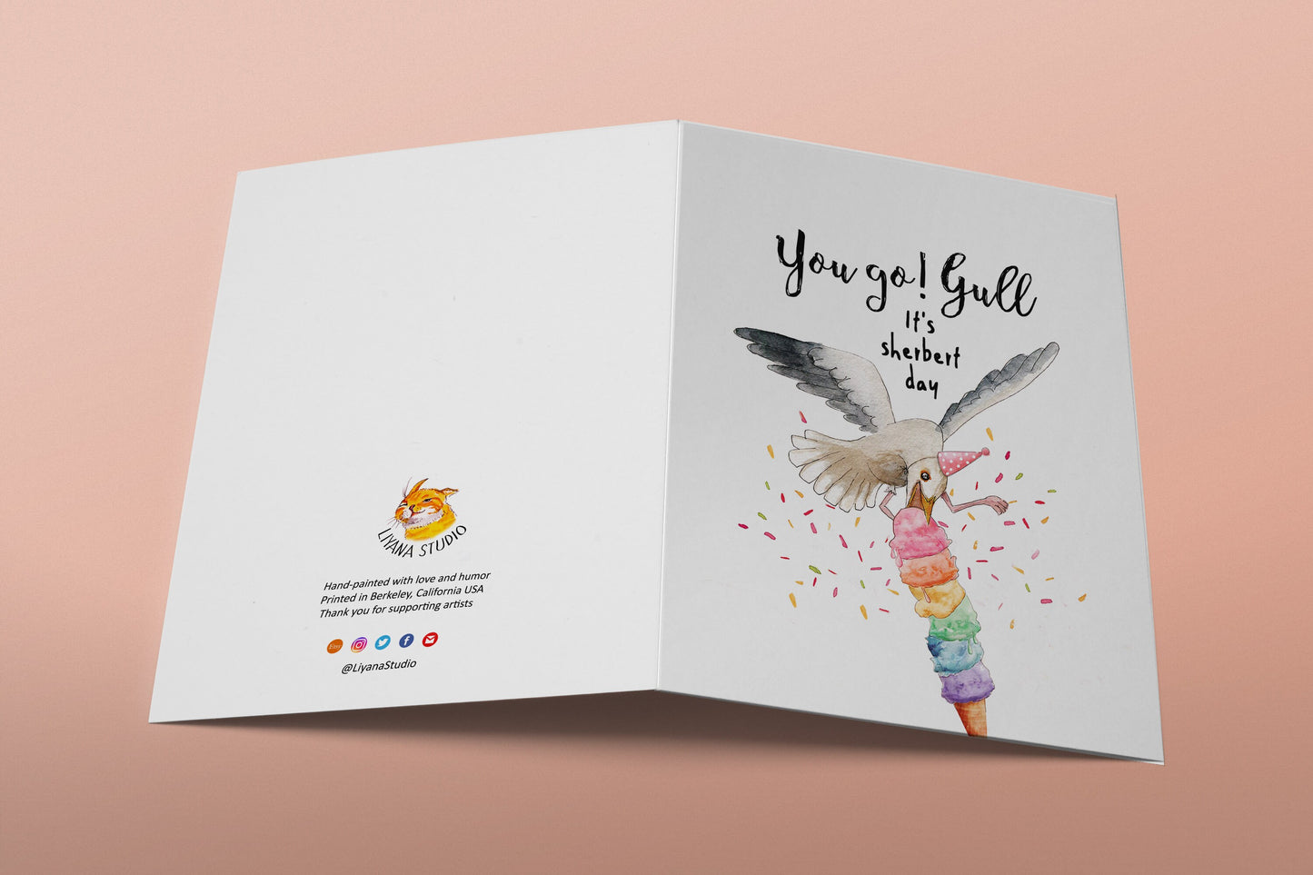 Seagull Girl Friend Birthday Cards Funny - You Go Gull It's Sherbert Day