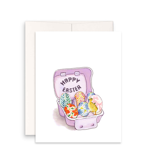 Carton Egg Easter Card Set - Hatched Baby Chick Happy Easter Cards For Kids