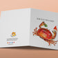 Funny Crab Santa Claws Christmas Card, Funny Holidays Card, Mistletoe Christmas Card, Christmas Humor, Funny Xmas Card Christmas Party Drink