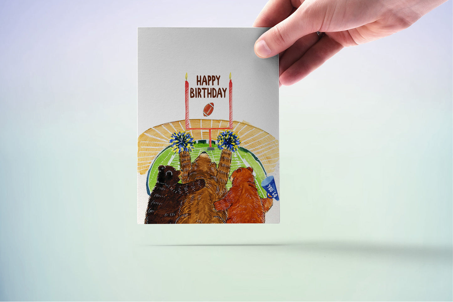 Football Birthday Cards Funny - Happy Birthday Card From Football Mom