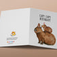 Capybara Birthday Card For Friends - Capy Birthday Puns - Mom And Baby Birthday Cards Funny