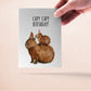 Capybara Birthday Card For Friends - Capy Birthday Puns - Mom And Baby Birthday Cards Funny