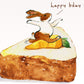 Bunny Carrot Cake Birthday Card Funny - OMG Hare In Your Cake - Kid Birthday Gifts