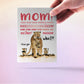 Lion Funny Mothers Day Card From Daughter - Lions Mom And Baby Birthday Card For Mom