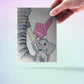 Mom And Baby Elephant Mothers Day Card Funny - Best Mom Gift Foam Finger Cheerleader