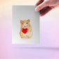 Hamster Anniversary Card For Boyfriend - Blank I Love You Card For Husband