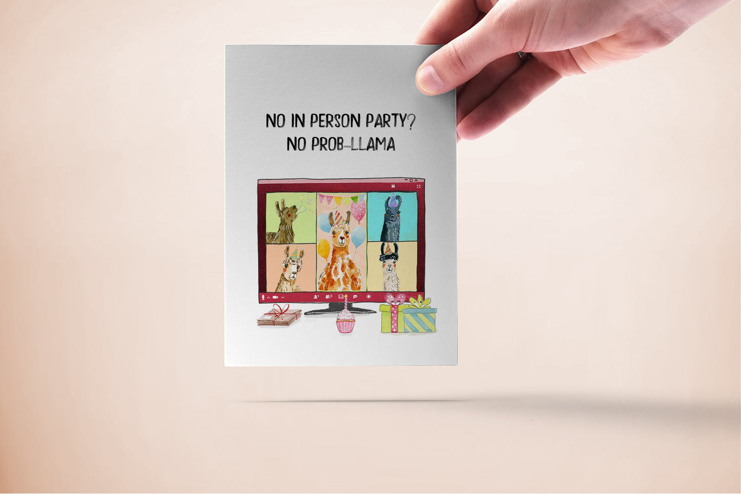 Coworkers Birthday Card Funny - Llamas Virtual Birthday Invitations - Custom Birthday Cards