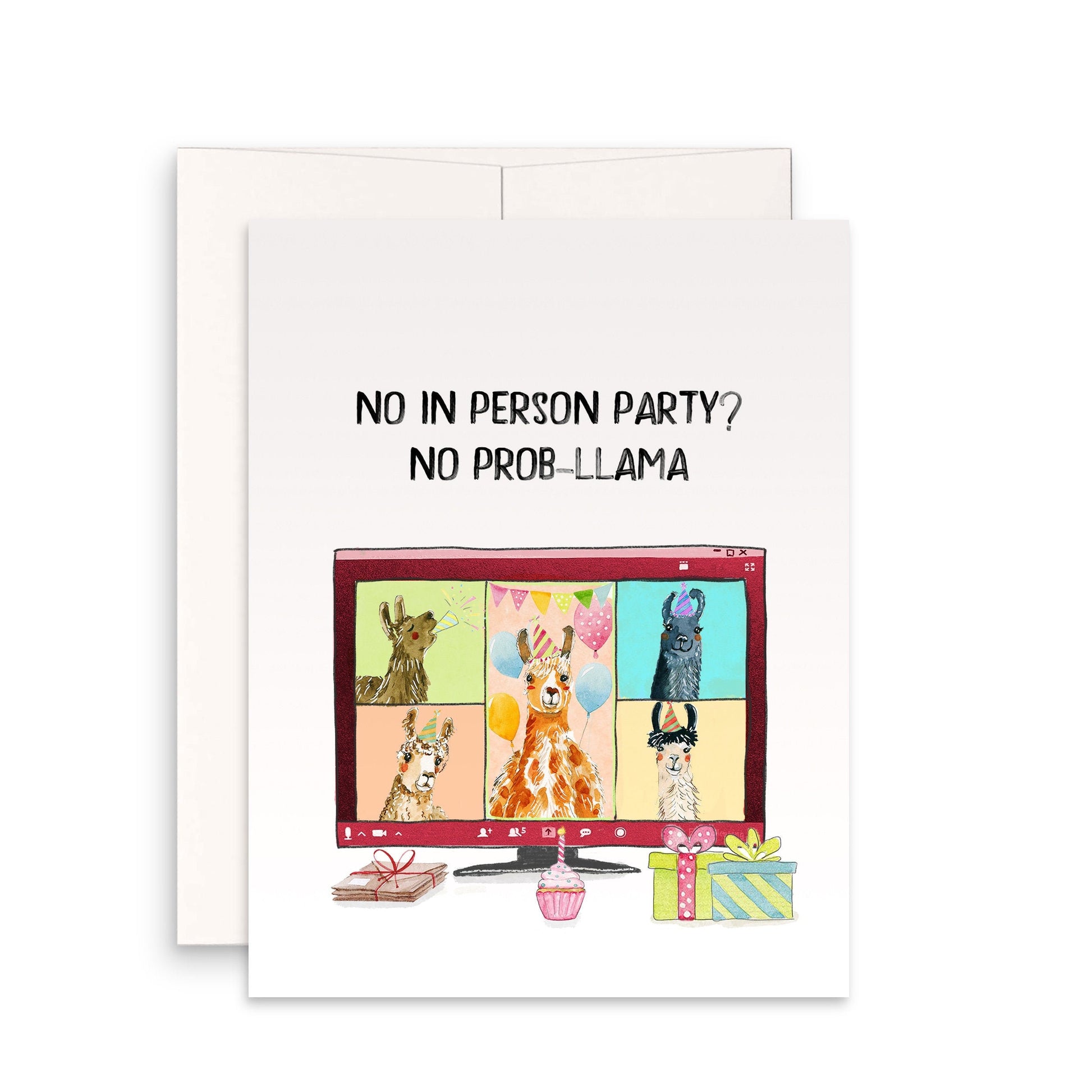 Coworkers Birthday Card Funny - Llamas Virtual Birthday Invitations - Custom Birthday Cards