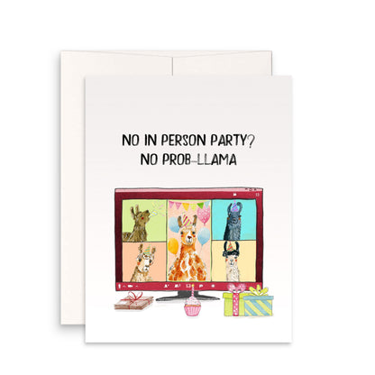 Coworkers Birthday Card Funny - Llamas Virtual Birthday Invitations - Custom Birthday Cards