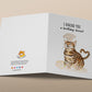 Funny Birthday Card From Cat Chef - Tabby Cat Knead Cake