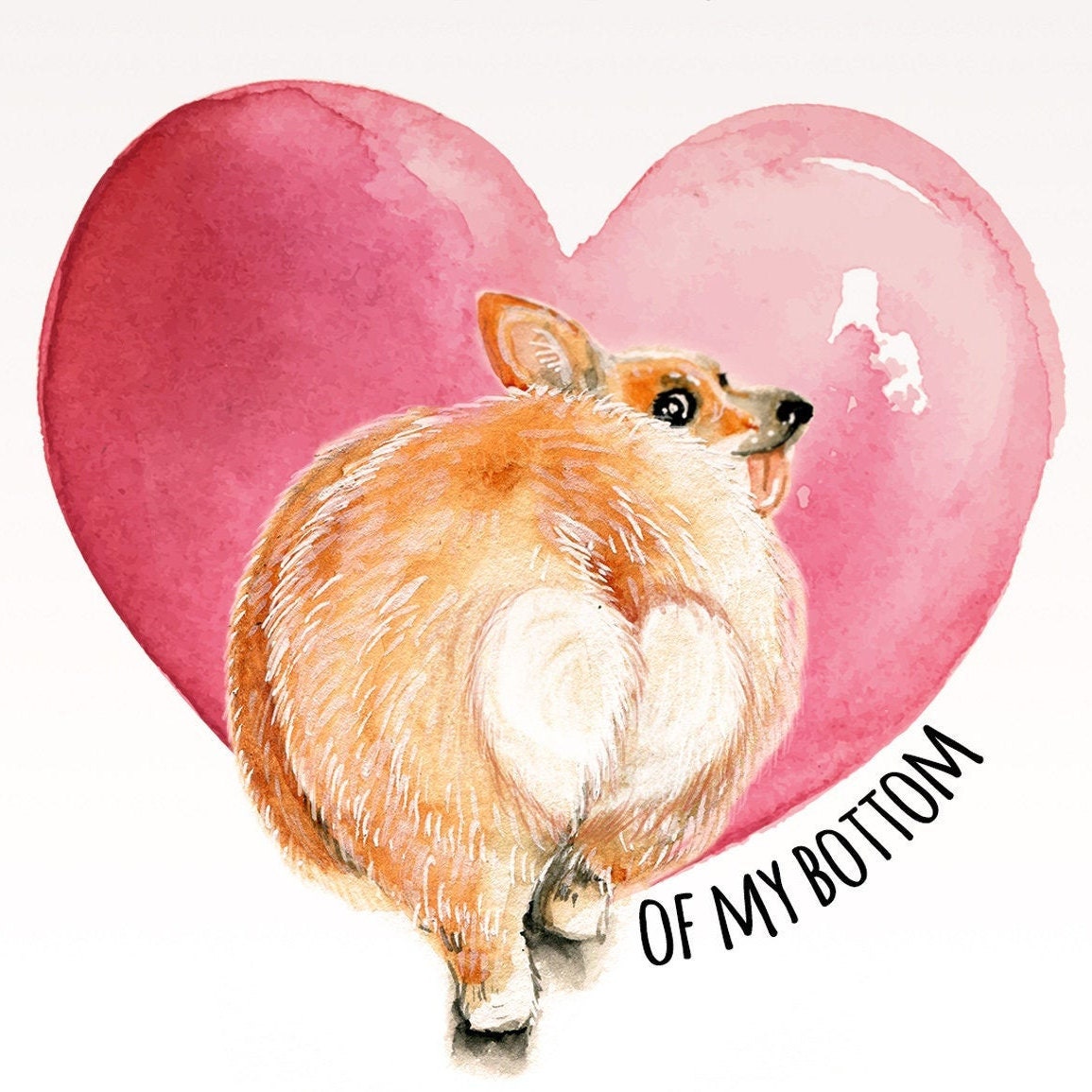 Corgi Butt Funny Anniversary Card For Boyfriend - Love Card From The Dog - Love You From The Heart Of My Bottom