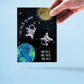 I Love You To The Moon And Back Funny Love Card For Husband, Kids Love Card Funny, Romantic Anniversary Card Astronaut Space Cards For Geek