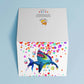 Shark Birthday Cupcake Sprinkle Greeting Card