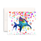 Shark Birthday Cupcake Sprinkle Greeting Card