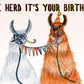 Llamas Couple Funny Birthday Card For Friend - We Herd It's Your Birthday