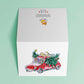 Funny Dog And Cat Christmas Tree Card, Bring Christmas Tree Home Holiday Spirit, Funny Cat Driver Card Winter Season Snowy Christmas Night