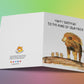 Lion Dad And Baby Cub Fathers Day Card From Kid - To The King Of Our Pride - Personalized Fathers Day Gift From Wife