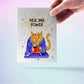 Cat Funny Get Well Soon Card - Healing Power Pet Sympathy Gifts