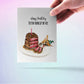 Funny Birthday Card For Corgi Mom - Steak Cake