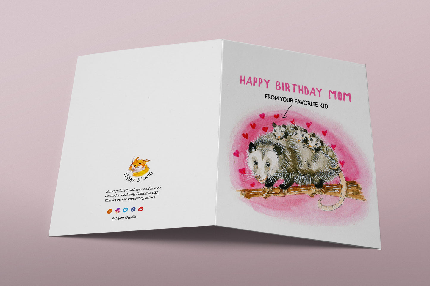 Possum Mom Birthday Cards Funny Gifts For Moms